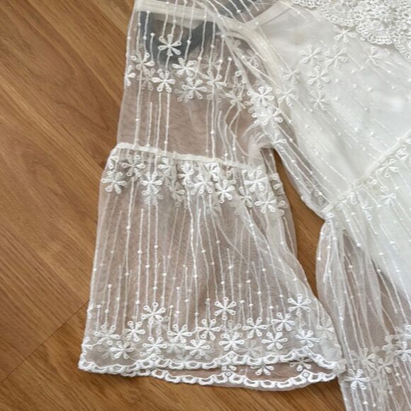 NWT White Lace Overlay Babydoll Dress and Slip. Coquette. Twee. Romantic. - Picture 3 of 5
